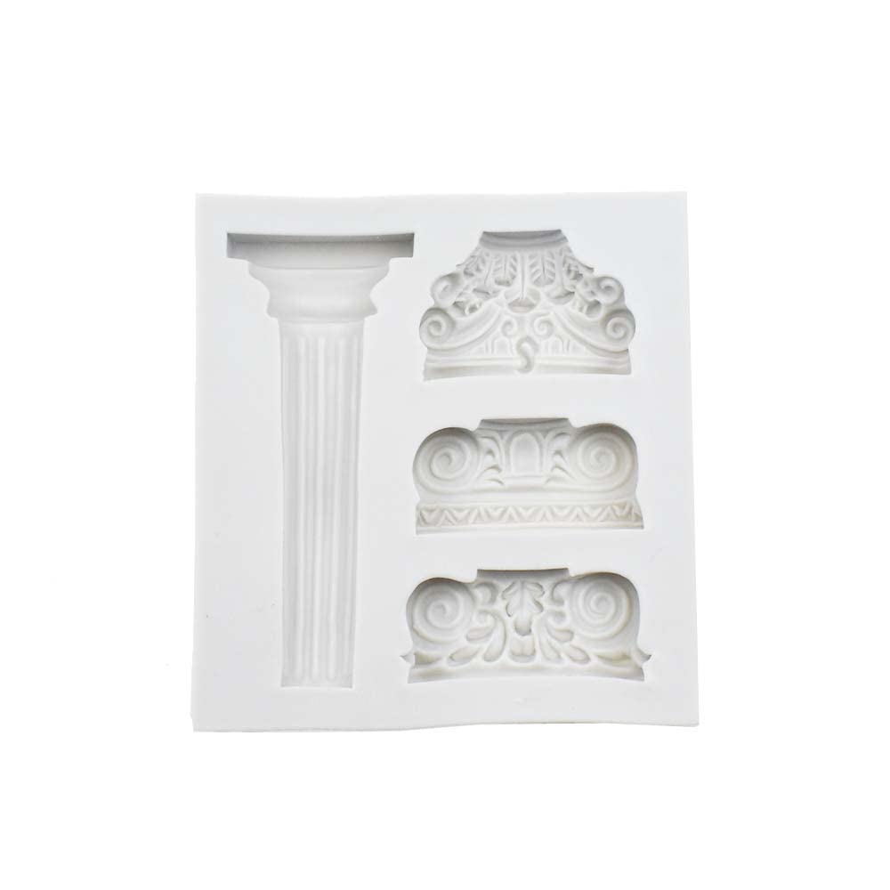 RELAND SUN Roman column Pillars Fondant Candy Mold for Sugarcraft, Cake Decoration, Pastry, Polymer Clay, Soap Making, Epoxy Resin, Crafting Projects