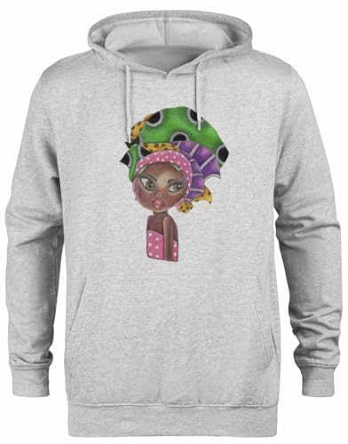 Sweat à capuche gris unisexe pull coupe confort African Beauty