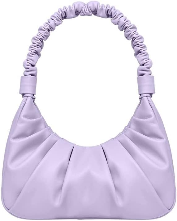 クラシックな女性用ショルダーバッグ かわいいホーボートートミニレザーハンドバッグ クラッチパース 軽量