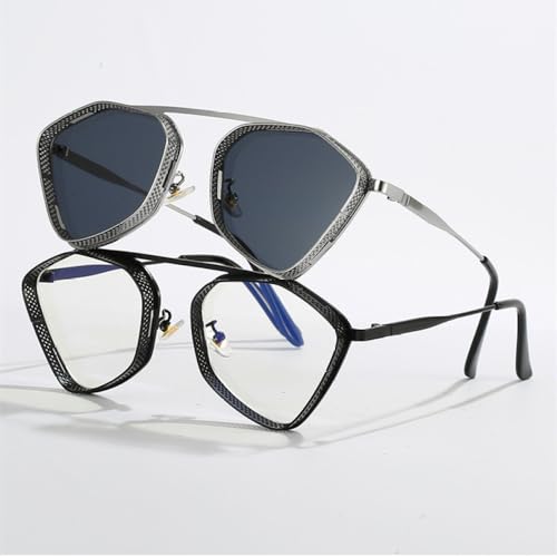 Lunettes de luxe Steampunk avec monture métallique pour homme chic - 3