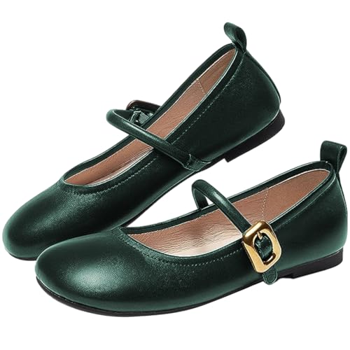 FOWT Women Fashion Closed Toe Mary Jane Pumps Round Toe Slip On Ballet Flats Comfy Party Prom Dress Shoes Size 4-16 US4