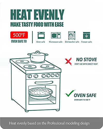 Pie Pans For Baking, Lareina Ceramic 9 Inch Deep Pie Dish With Rippled Edge For Apple Pie, Pecan Pie, Chicken Pot Pie, Colorful And Durable Pie Plate, Set Of 2, Red #TOP3