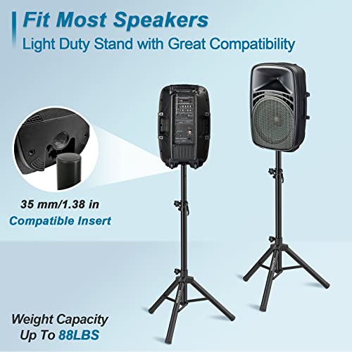 Vondynote SET OF 2 Pair Of Tripod Speaker Stands Pa Dj Short Tripod Speaker Stand Slim Mini Speaker Stand thumb #2