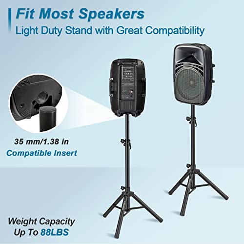 Vondynote Tripod Speaker Stands PA DJ Short Tripod Speaker Stand Slim Mini Speaker Stand, Single