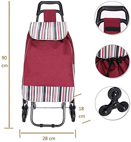 Carrito Carro Carro De Compras Multifunción Carro con 6 Ruedas Carro De Supermercado para Ancianos Plegable De Aleación De Aluminio Portátil con Almacenamiento De Placa De Asiento Carretillas De Mano - imagen 6