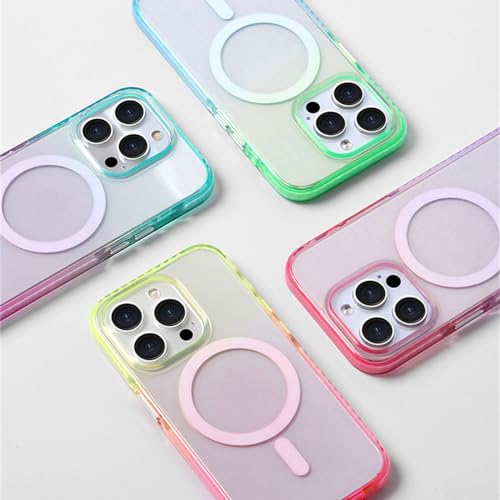 Coque de protection transparente iPhone 15 Pro de luxe FH rose violet