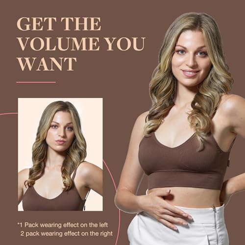 Image of GOO GOO Clip in Hair Extensions Real Human Hair Balayage Remy Extensions