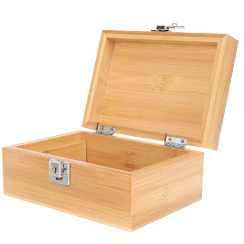GANAZONO Humidor Portatile Scatola per Sigari Esterno in Legno 17,9x8,3x12,7 Cm Custodia Resistente All’usura da Viaggio per Conservazione e Protezione Sigari Uomo