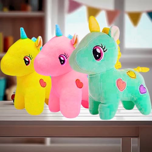 Image of 25cm Green Unicorn Soft Toy for Babies Kids Girls | Plushie Stuffed Fluffy Animal Toys for Gifts & Home Decor | Unicorn Soft Toys for Boys & Girls Pack of 1