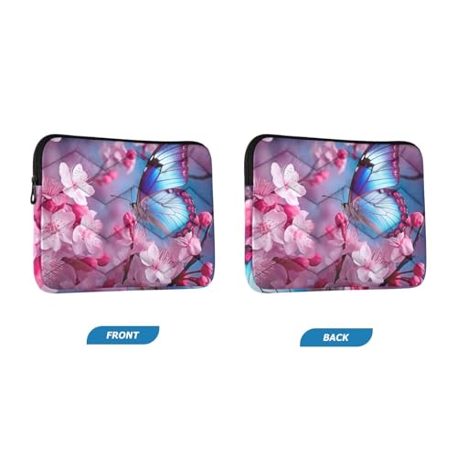 Funda para portátil rosa con diseño mariposa 13-14 pulgadas miniatura 2
