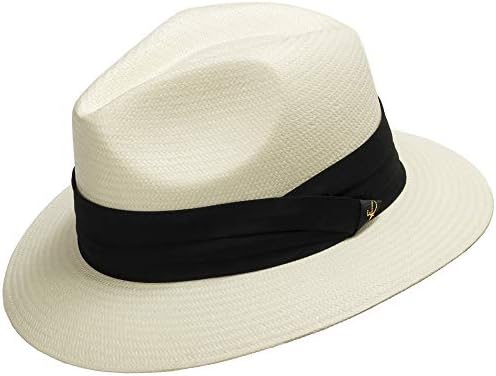 Monte Cristo Classic Fedora Straw Panama Hat Sun Wide Brim Lightw...