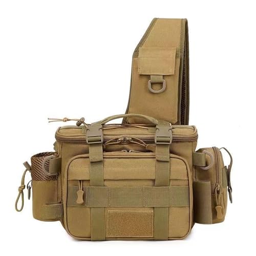 Bolso Riñonera De | Bolsa Grande De Almacenamiento para Y Excursiones con Portacañas,Bolsa Organizadora Resistente para Herramientas de para Acampada Viajes y Senderismo