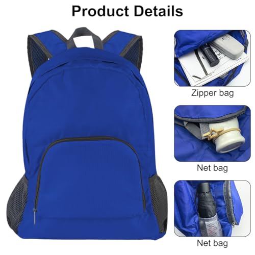 Mochila plegable ligera pack x2 20 litros azul marino y royal miniatura 3