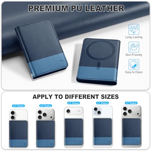 Porte-cartes magnétique TUCCH pour iPhone avec blocage RFID