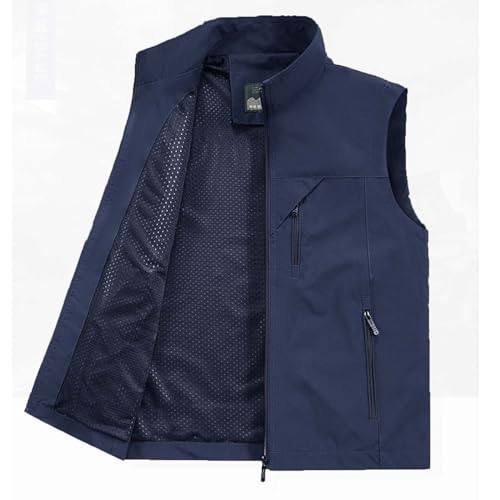 Men's Summer Cargo Utility Vest Multi Pockets Sleeveless Jacket Plus Size Tactical Vest Zip Up Vests2