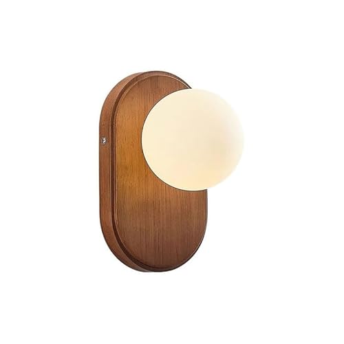 RTFJVXVZ Retro Minimalist Wood Wall Lamps Bedroom Bedside Sconces with G9 Base Warm Light