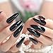 Black Extremely Long Stiletto Nails 24 Full Set of Nails Gel Finished Press on Nail Halloween Witch Claw Fancy Dress Nails