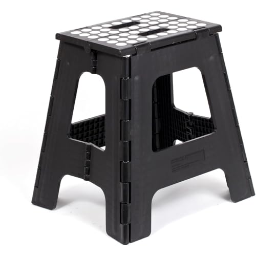 Kikkerland Rhino Tall Folding Step Stool Black
