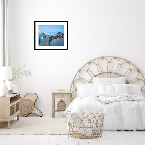 Image of JCJMY 20x24 Picture Frame with 16x20 Mat, Display Photo 16x20 with Mat or 20 x 24 Without Mat, Wall Hanging Large 20 by 24 Poster Frame with Plexiglass, Black