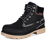 Gaatpot Botas de Nieve para Hombre y Mujer,Botines...: RESISTENTES AL AGUA:La parte superior de las botas de invierno está hecha de suave cuero PU impermeable, de modo que es difícil que el agua penetre en los zapatos, manteniendo los pies secos y cómodos. CALIENTES:Las botas de nieve forradas de piel ti...