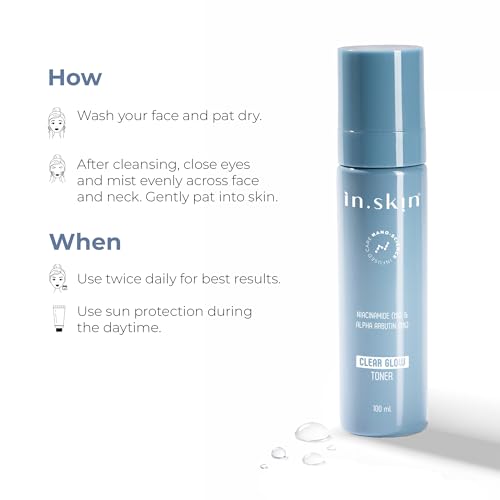 Image of Clear Glow Toner with Alpha Arbutin & Niacinamide | Reduces Dark Spots & Evens Skin Tone | Hydrating Face Mist with Provitamin B5 | For Oily & Acne-Prone Skin | 100 ml