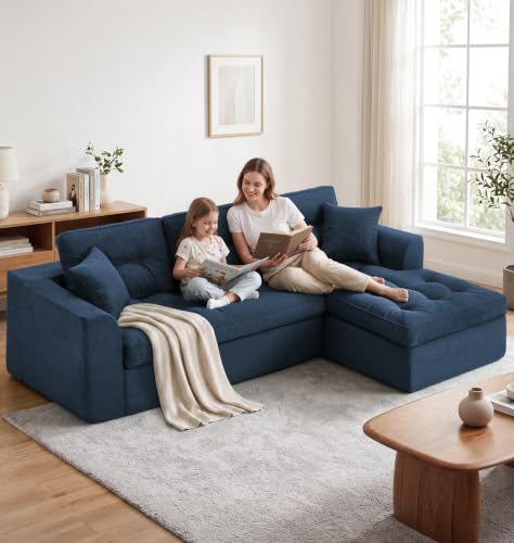 Image of Hobestluk 105'' Boneless Couch Modular Sectional Sofa for Living Room