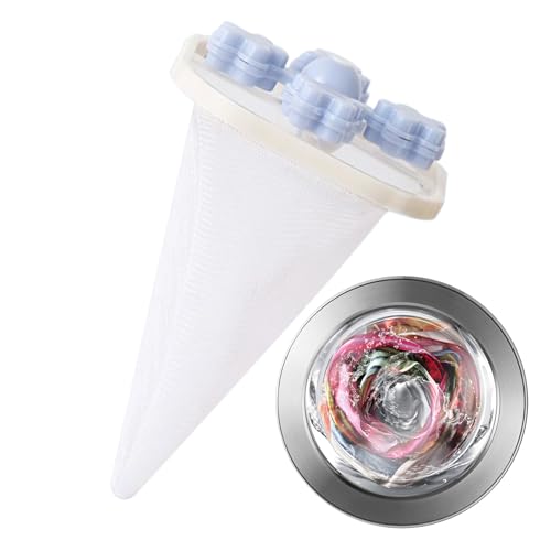Colector de pelusa para lavandería, filtro flotante de pelo de 4 pulgadas para lavadora, bola de malla portátil reutilizable con diseño duradero para una eliminación eficiente del cabello y la pelusa