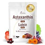14-in-1 Astaxanthin 12mg & Lutein 40mg with Zeaxanthin Supplements, 6 Month Supply, Fresh Microalgae Source, Supports Eye, Skin, Antioxidant, Joint, Circulatory Health Non-GMO Gluten Free 180 Softgels