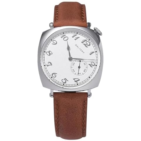 Baltany 1921 Sub-Second Homage Watch Seagull ST1701 Stainless Steel Salmon Color Square Case Men Wristwatch (V 1) Cover