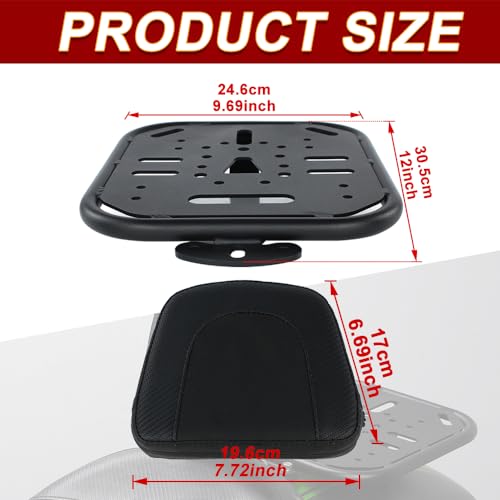 Xitomer Luggage Rear Rack Driver Backrest Fit for Vulcan S 650 VN650 2015-2025 Motorcycle Rack Motorcycle Rack Luggage Rack - Thumbnail 3