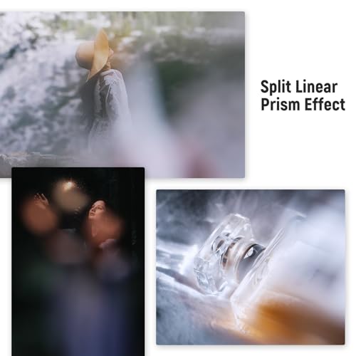 Image of NEEWER 79mm Split Diopter Effect Filter Half Domed Photography Prism Filter with Hand Grip, 1 /4 inch Screw Hole for Magic Arm Small Tripod, BK9 Optical Crystal Glass Semicircular for Foreground Blur