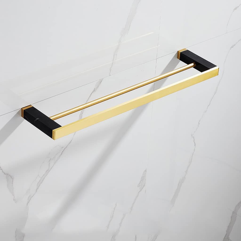 Porte-serviettes de bain en marbre et support mural brossé de bain