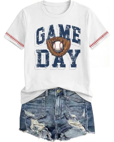 Image of Football Shirts for Women Game Day T Shirts Football Outfits