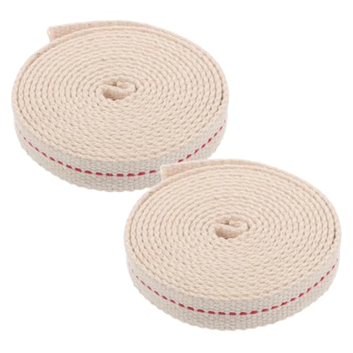 BESPORTBLE 2Rolls Flat Cotton Wick Replacement for Oil Lanterns Cotton Kerosene Lamp Wick Durable for Various Oil Lamps for Outdoor Camping