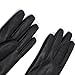 Harssidanzar Women Leather Glove,Winter Warm Cashmere Lining Touchscreen Texting Warm Driving Lambskin Leather Gloves GL017,Black,Size M