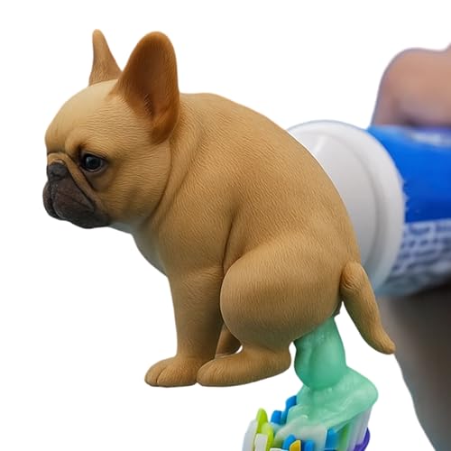 Distributeur De Bouchon De Dentifrice | Impression 3D Drôle Réutilisable | Topper Dentifrice Chien Rigolo | pour Salle de Bain Voyage Dortoir Hôtel Appartement...
