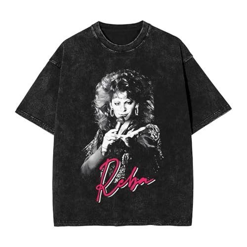 Reba Vintage Oversized T Shirt Mcentire Summer Casual Tee O-Neck Short Sleeves Shirts for Mens Womens X-Large