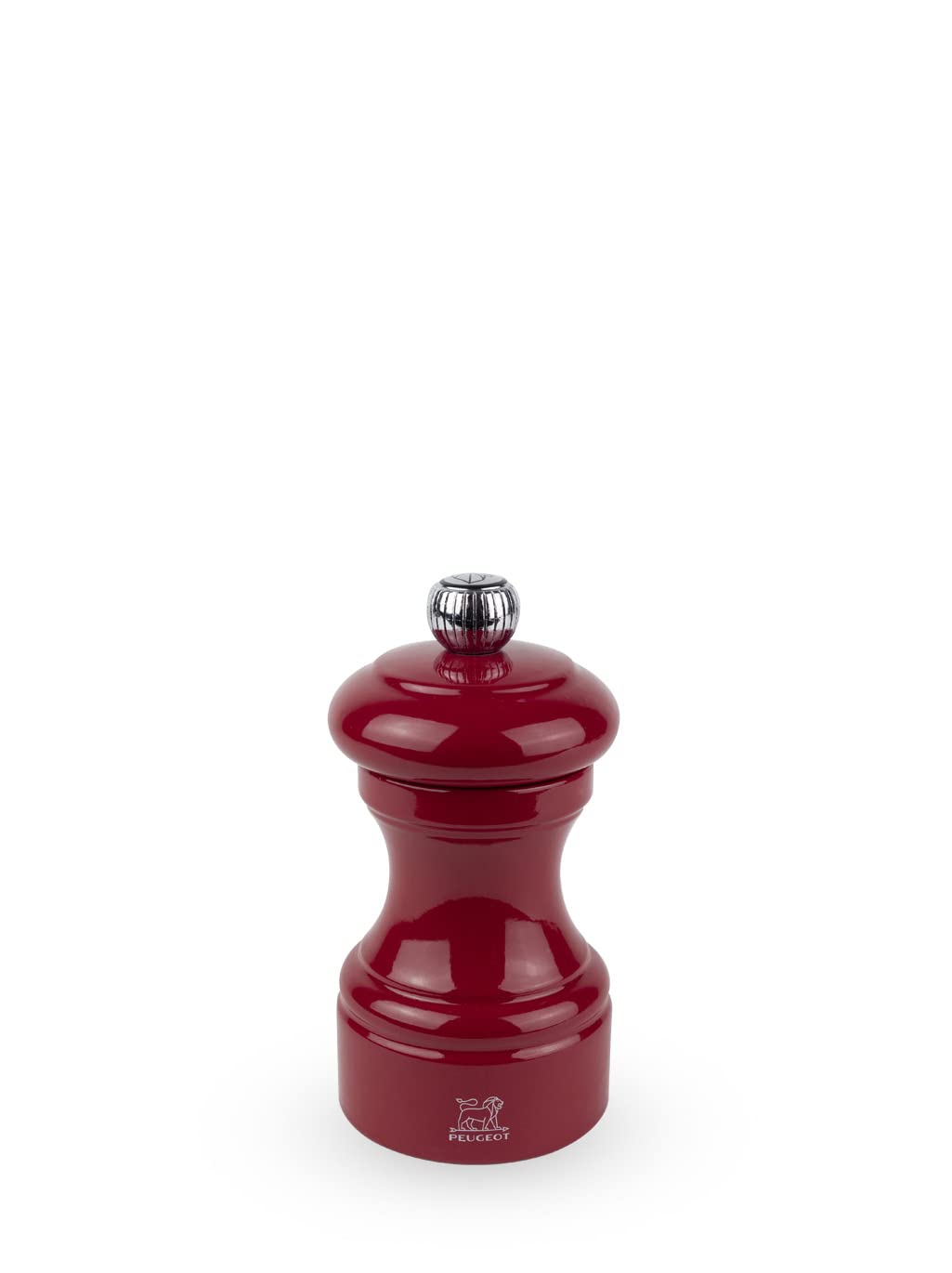 PEUGEOT - Bistro 10 cm Pepper Mill - Classic Pepper Grinder - Made with PEFC Certified Wood - Lifetime Guaranteed Mechanism - Made in France - Bistrorama - Passion Red Colour