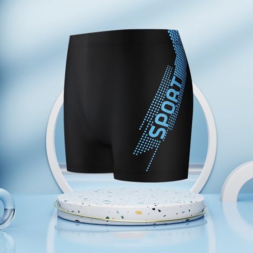 Men's Swim Trunks for Beach Resort Water Park Digital Print Stylish and Comfortable Athletic Swimwear for (Sky Blue, XL)2