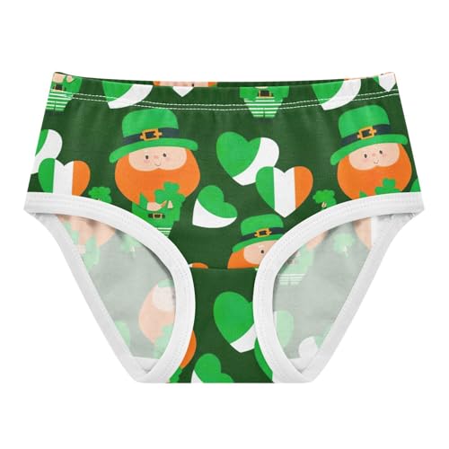 Girls Underwear Toddler 2t Cotton Girl Panties Cute Flower Undies Kids Briefs Cute Leprechauns Shamrocks Green