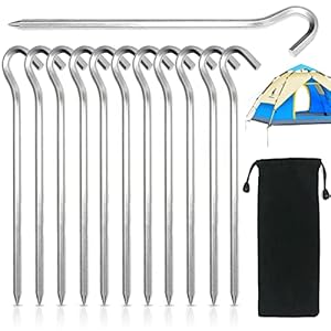 Piquets de Tente en Aluminium,18 Pcs Sardines Piquet Tente,Sardines Camping Aluminium Piquets Piquets de Sol durs,Piquets Clous de Tente,IdéAl pour Jardin,Camping,PêChe Et Tentes