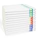 Harringdons Kitchen Dish Towels Set of 12-Tea Towels 100% Cotton. Large Dish Cloths 28"x20" Soft and Absorbent. White with Blue, Green and red Stripes, 4 of Each. There's no Substitute for Quality Harringdons Kitchen Dish Towels Set of 12-Tea Towels 100% Cotton. Large Dish Cloths 28"x20" Soft and Absorbent. White with Blue, Green and red Stripes, 4 of Each. There's no Substitute for Quality