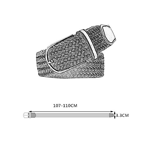 Unisex Elastic Braided Belt Casual Canvas Waistband for Men Women2