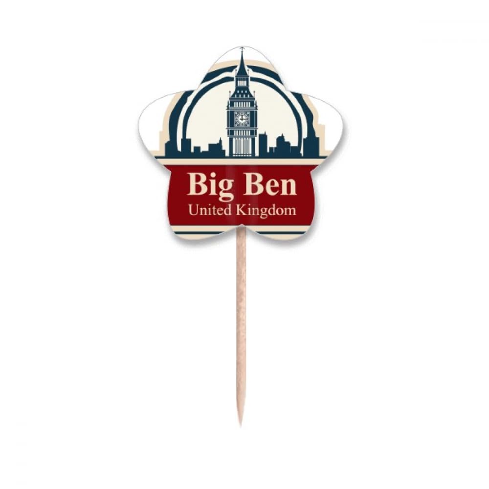 Pics à cupcakes London Big Ben décoration gâteau thème Angleterre et décoration muffin