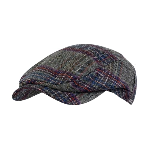 Wigens Magee Shetland Check Ivy Cap-Made in Europe (US, Numeric, 7 1/4, Jade Green with Overlay)