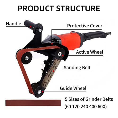 Belt Sander Attachment Grinder Ysjwaer - Adapter Angle Grinder Sanding Attachment Polisher 5/8-11 Thread #TOP4