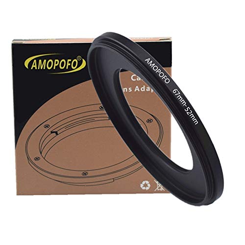 Anello Adattatore Filtro 67mm A 52mm - In Alluminio, Per Obiettivi Fotocamera, Nero - Foto 4