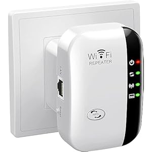 WiFi Extender, WiFi Signal Booster Up to 5800sq.ft and 58 Devices, WiFi Range Extender, Wireless Internet Repeater, Long Range Amplifier with Ethernet Port,1-Key Setup, Access Point, Alexa Compatible