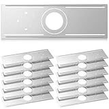 Blulu 12個 新しい建設マウントプレート 4/6インチ LED 埋め込み式照明キット LEDライトバーライトマウント用 ノッチ付き 照明ハウジング フラットスチール ブラケット固定具