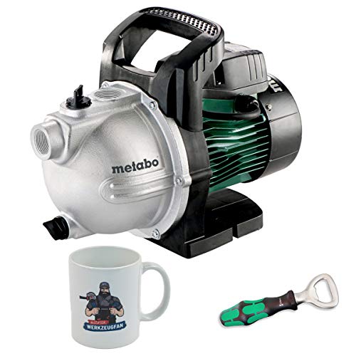 Preisvergleich Produktbild Metabo Gartenpumpe P3300G im Karton + Gotools Kaffeetasse + Wera Flaschenöffner
